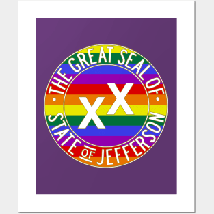 Rainbow Great Seal of Jefferson Posters and Art